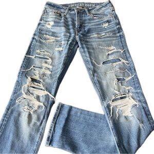 Men’s American Eagle Outfitters Airflex Slim Fit Blue Jeans 29x34 some flaws